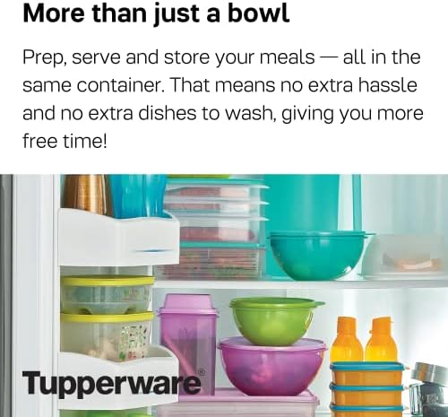 Tupperware Marka Wonderlier Kase Seti-Yemek Hazırlamak, Saklamak ve Servis Etmek için 3 Kap + Kapaklar-Bulaşık Makinesinde Yıkanabilir-BPA