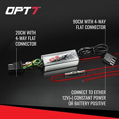 OPT7 Redline Üçlü LED Bagaj Kapağı Çubuğu Arka Sensör Çekme Yardımı 4 - Pin Modülü V2-yedekleme ters kameralı veya römork çekme yardımı