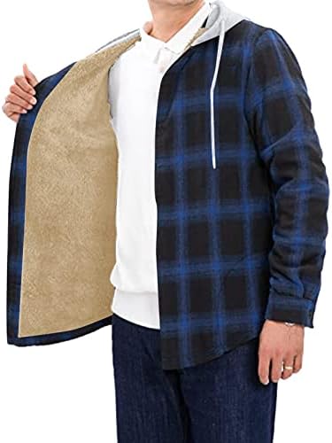 Erkek Kapitone Astarlı oduncu gömleği Ceketler Casual Düğme Aşağı Sıcak Sonbahar Kış Dış Giyim Ceket Ekose Ceket