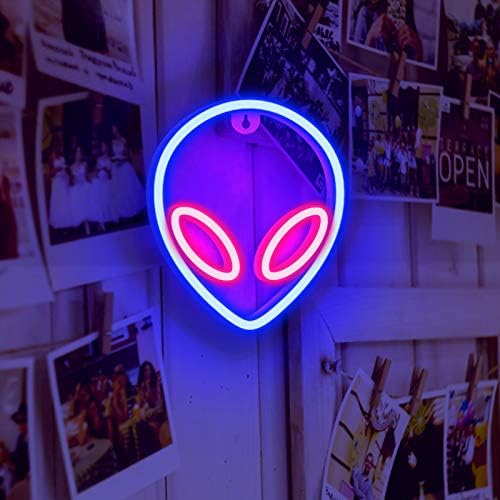 ıfreelife Neon Tabelalar, Alien Neon ışıkları estetik Odası dekor ışık burcu duvar dekor için Oyun Odası Dekor Serin Şeyler Genç Odası