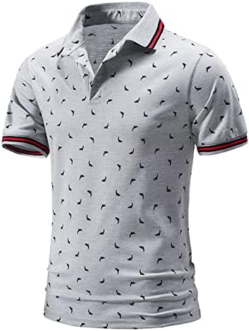 Erkek Casual Slim Fit polo gömlekler-Kısa Kollu Günlük Yunus Baskı Temel T Shirt Yaz Klasik golf topluğu Tops
