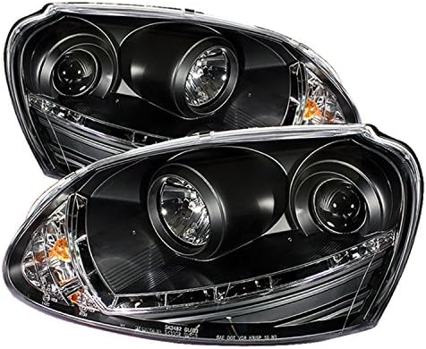 Spyder Otomatik Volkswagen GTI / Jetta / Tavşan Siyah DRL LED Kristal Far