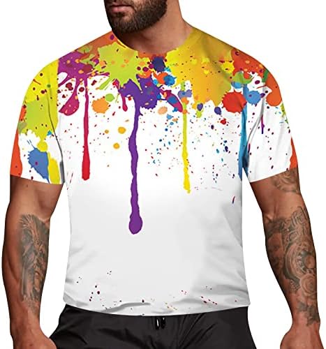 2023 Yeni erkek 3D Desen Baskılı Kısa Kollu T Shirt Casual Grafik Tees Erkek Düz Kısa Kollu Gömlek