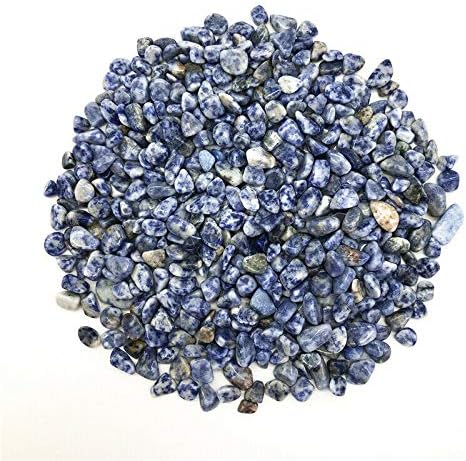 ERTİUJG HUSONG306 50g Doğal Mavi Nokta Noktası Kristal Çakıl Cilalı Eskitme Taşlar Şifa Dekor Doğal Taşlar ve Mineraller Kristal