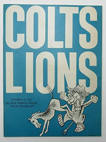 1962 Baltimore Colts-Detroit Lions Futbol Maç Programı 167585-NFL Programları