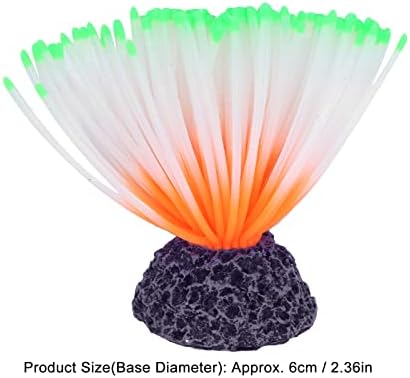Sahte Deniz Anemon, simülasyon Silikon Yapay Mercan Manzara Su Renkli balık akvaryum için akvaryum için(yeşil)