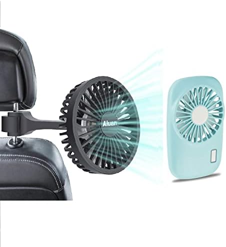 Aluan el fanı Mini Fan Güçlü Küçük Kişisel Taşınabilir Fan ve araba fanı, USB Powered Araba Soğutma Fanı