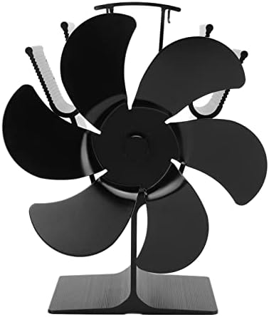 6 Bıçaklı Elektrikli Olmayan Soba Fanı Yüksek Sıcaklığa Dayanıklı Günlük Fan Soba Üstü Termal Fan, Odun Sobası Şömine Şömine Fanları