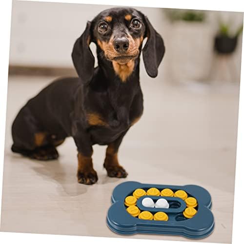 PATKAW 1 pc Toplayıcılık Plaka Dogman Oyuncaklar Anti Yutma Çanak Yavaş Yeme Besleyici Gıda Pet Malzemeleri Mavi Plastik