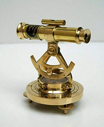 Pirinç Alidade Denizcilik transit çalışma aleti Teleskoplu Antika Pusula NH0016