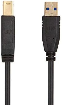 Monoprice USB 3.0 Tip-A'dan Tip-B'ye Kablo - 3 Fit-Siyah / Monitör, Tarayıcı, Sabit Disk Sürücüsü, USB Hub, Yazıcılarla Uyumlu-Select