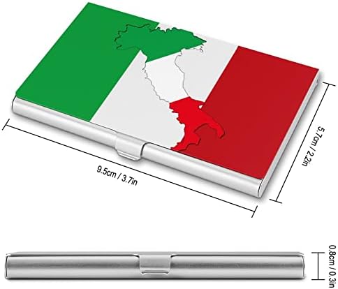 İtalya Bayrağı İtalya Haritası ile İş kimlik kartı tutucu İnce Durumda Profesyonel Metal kartvizit düzenleyici Cep