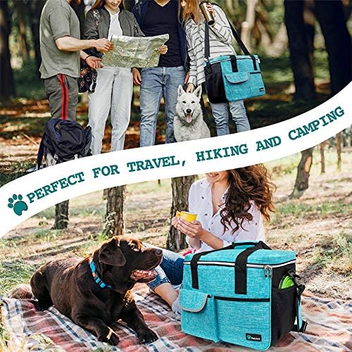 PetAmı Köpek Seyahat Çantası, Havayolu Onaylı Tote Organizatör ile Çok Fonksiyonlu Cepler, Gıda Konteyner ve Katlanabilir Kase, Hafta