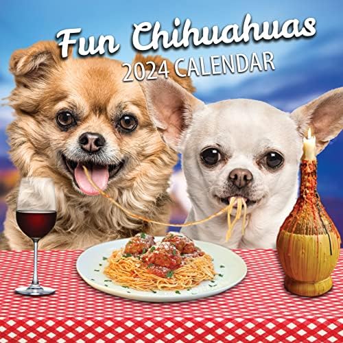 Eğlenceli Chihuahuas Köpek Duvar Takvimi 2024-Aylık Resimli Büyük Aile Planlayıcısı ve Günlük Düzenleyici-İnce Tasarım 2024 Duvar Planlayıcısı