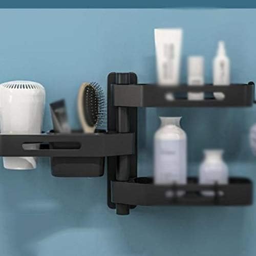 BKDFD Saç Kurutma Makinesi Raf Banyo Depolama Tüp Tırnak Ücretsiz Banyo Raf Duvar Asılı Saç Kurutma Makinesi Raf (Renk : D)