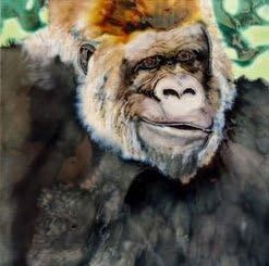Gorilla Seramik Duvar Sanatı Dekoratif Karo 8x8