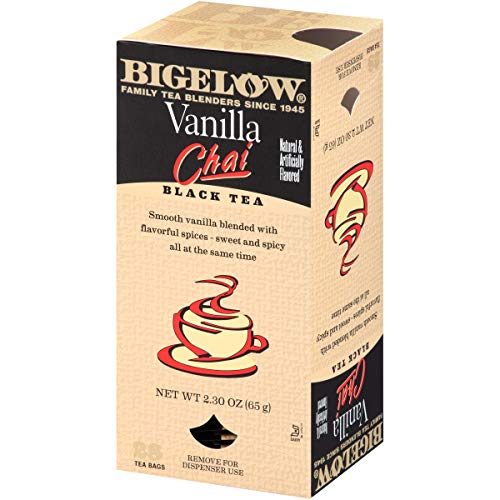 Bigelow Vanilyalı Çay Poşetleri 28'li Kutu (1'li Paket) Antioksidanlar açısından Zengin Baharatlar ve Vanilya Aromalı Siyah Çay Poşetleri