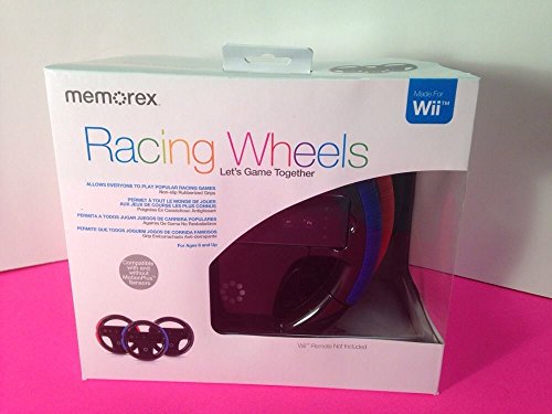 Memorex Wii Yarış Tekerlekleri Üç Kişilik Aile Paketi (Mavi, Siyah, Kırmızı)