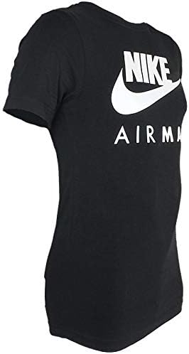 Nike Air Max Tee erkek Spor Slim Fit Spor Pamuklu Gömlek T-Shirt Siyah / Beyaz