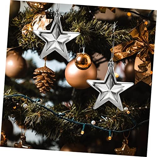 BESTOYARD 60 Adet Noel Ağacı Kolye Ev Dekorasyonu yılbaşı dekoru Ev Aksesuarları Dekor Kırılmaz Noel ağaç dekor Noel Top Süsler Yıldız