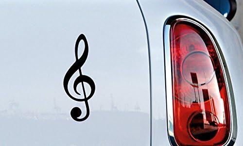 Müzik Notu G Clef Araba Vinil Sticker Çıkartması Tampon Sticker Oto Arabalar Kamyonlar için Cam Özel Duvarlar Windows İpad MacBook
