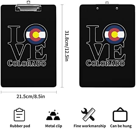 Aşk Colorado Bayrağı Moda Pano Mektup Boyutu Dekoratif Panoları Düşük Profilli Metal Klipsli 9 X 12.5