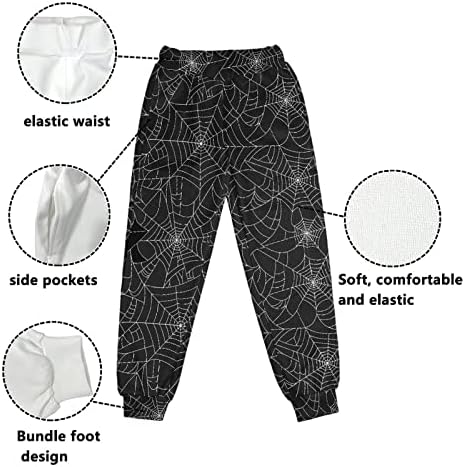 Aoopistc çocuk Sweatpants Erkek Kız için Düzenli Fit Giyim 4-15T Çocuklar Joggers Giysileri Yüksek Belli Aktif Pantolon