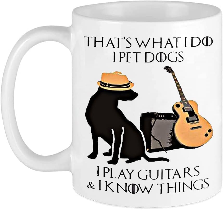 Jenerik Komik Kahve Kupa Ben ne Ben pet köpekler Ben Gitar çalmak ve ben şeyler biliyorum, benzersiz doğum günü hediyesi için Anne