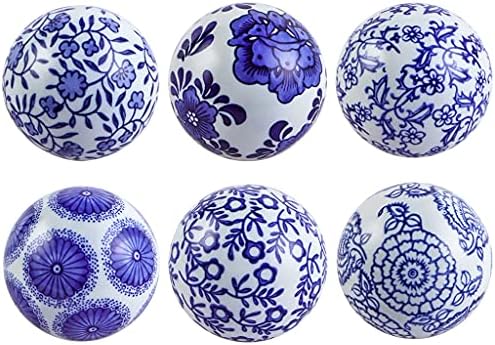 Sanbege Dekoratif porselen toplar, 3 Centerpiece Topları Set, Yüzen Seramik Küreler Küreler için Kase, Vazo, Sepet, Çanak, Balık Tankı,