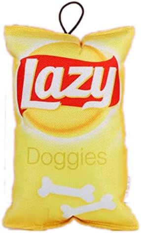 Komik Patates Cipsi Çanta Gıcırtılı Köpek Oyuncak! Isırmaya Dayanıklı cips Aperatif Şekilli Köpek Çiğnemek Oyuncak! Köpek için interaktif
