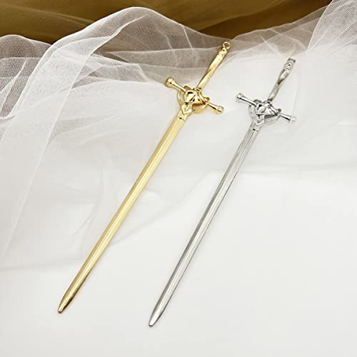 KALLORY 20 adet Çubuklarını Şekillendirici Klipler Japon Topuz Düğün Dekoratif Tarzı Altın ve Pin Saç Şekilli Metal Gümüş Kılıç Sahipleri