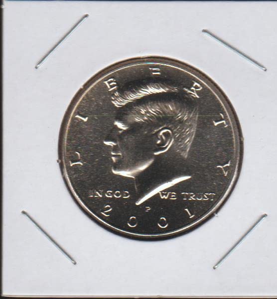 2001 P Kennedy (Bugüne Kadar 1964) Yarım Dolar ABD Darphanesi Süper Mücevher Dolaşımsız
