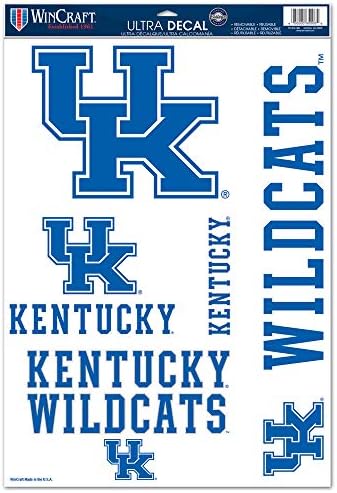 WinCraft NCAA Kentucky Wildcats 11x17 Çok Kullanımlı Çıkartma, Bir Boyut, Takım Rengi