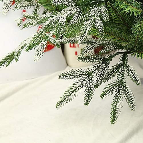 DLPY PVC Köknar Yapay Noel Ağacı Aydınlatılmamış Menteşeli Noel Ağacı Metal Standı Montaj Katlanabilir Tatil Dekorasyon için-6.8 ft(210cm)